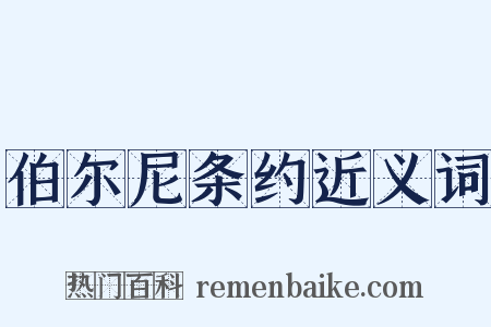 伯尔尼条约近义词是什么意思的图片